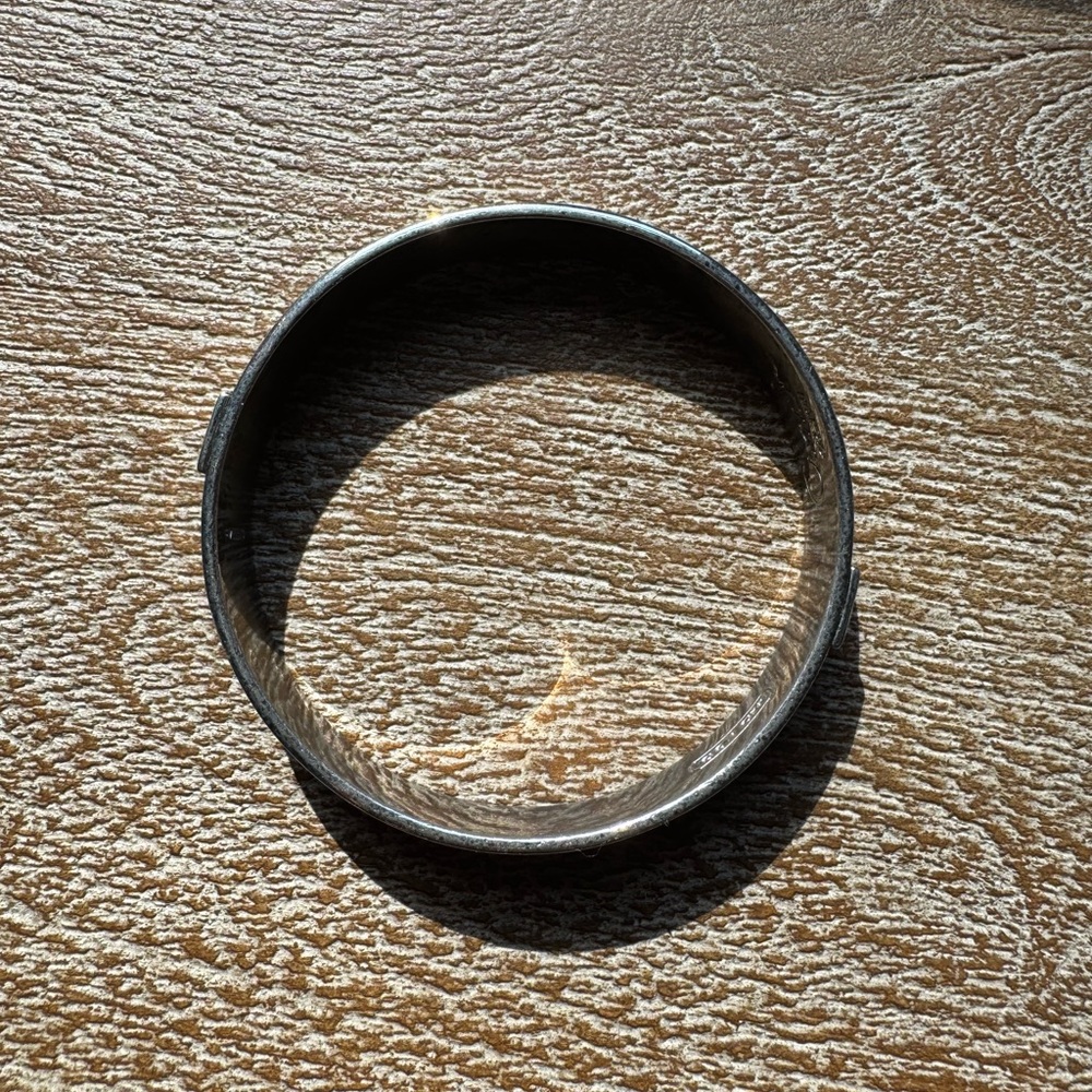 Coach Silver Textured Bangle - Picture 7 of 8